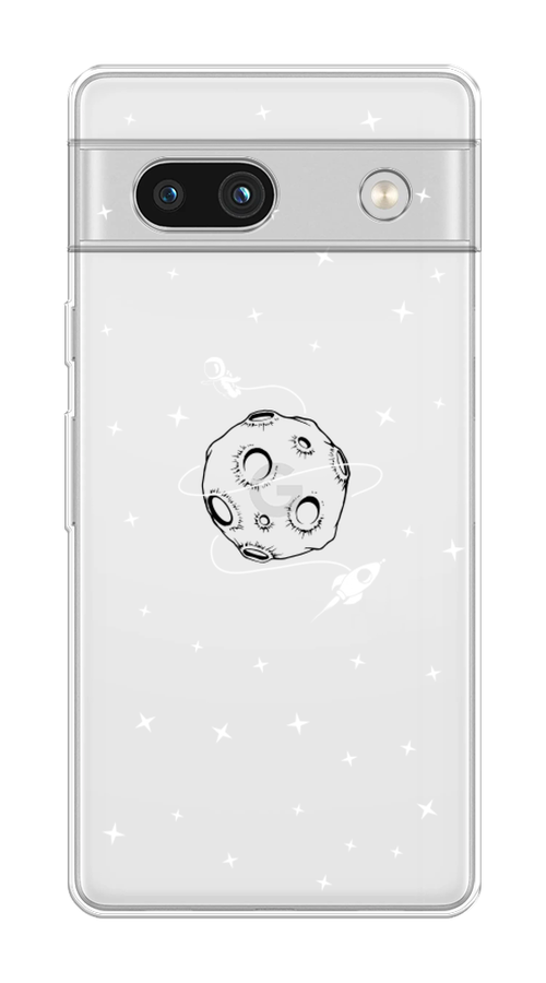 

Чехол на Google Pixel 7A "Полет вокруг луны", Белый;серый;черный, 271450-2