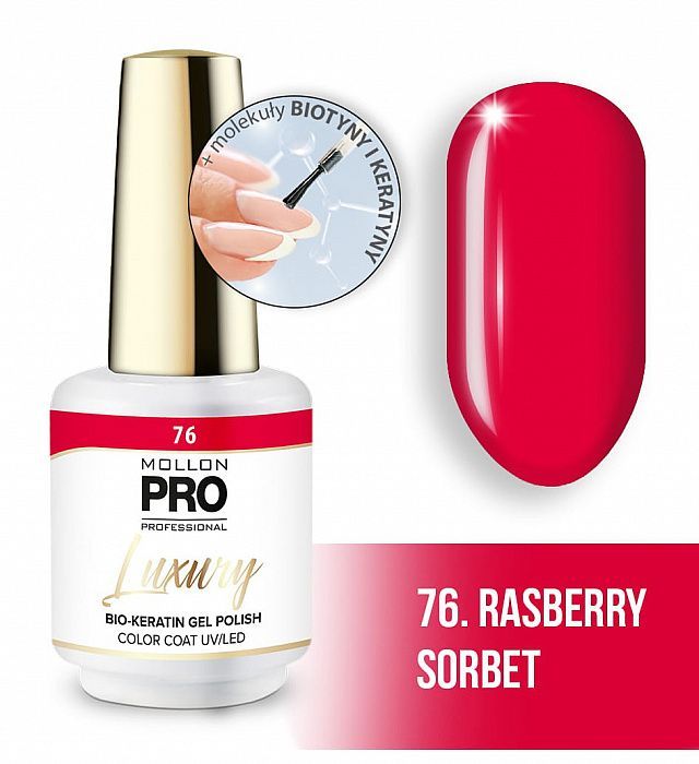 Гель-лак Mollon Pro Luxury Color Coat №76 Raspberry Sorbet 8 мл