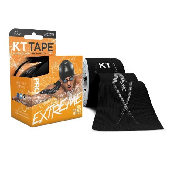 

KT TAPE PRO Extreme 20 полосок 25,4  5 см | Jet Black (черный), PRO