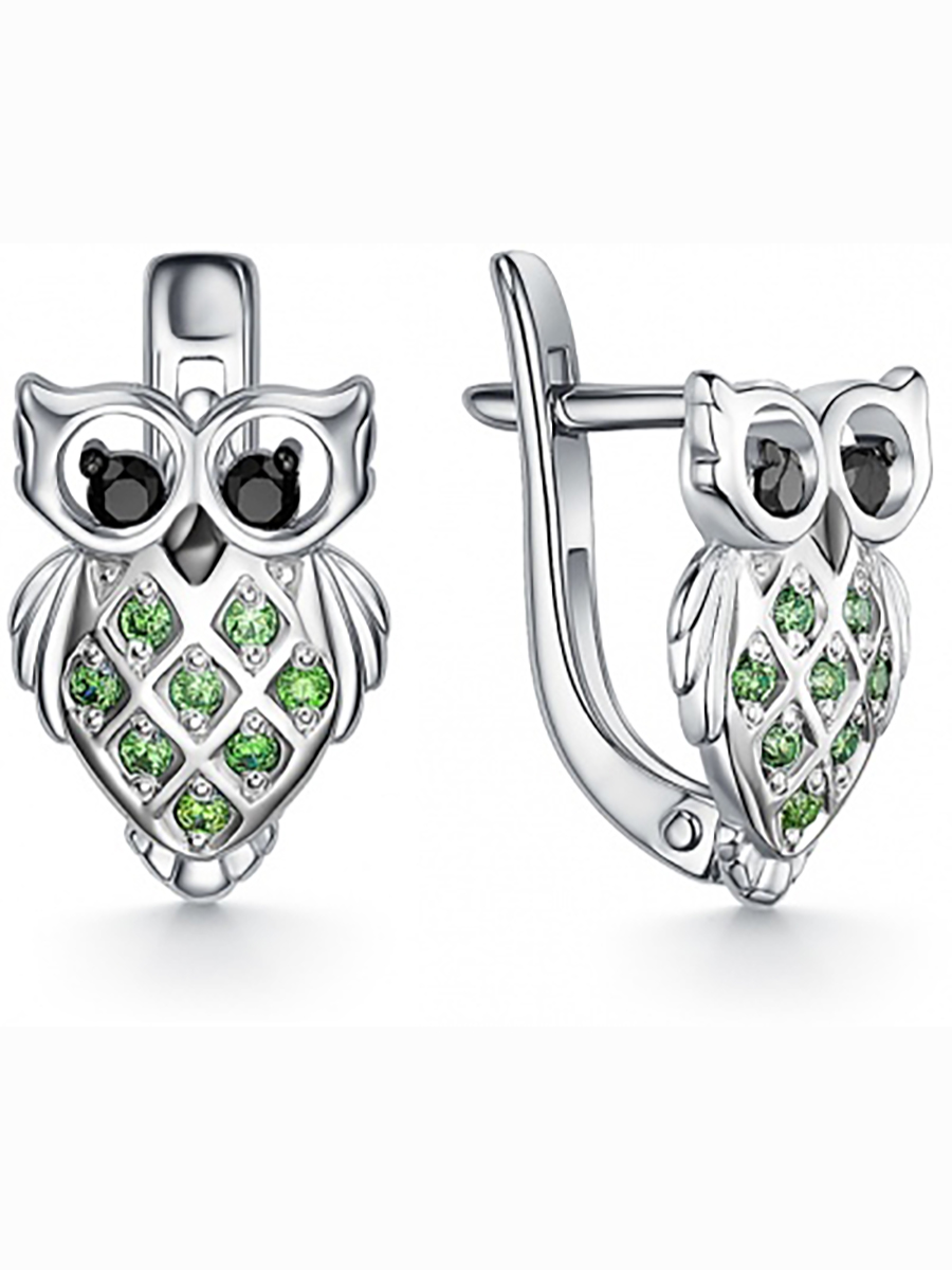

Серьги Совы с 20 фианитами из серебра Вероника С634-415М20, С634-415М20
