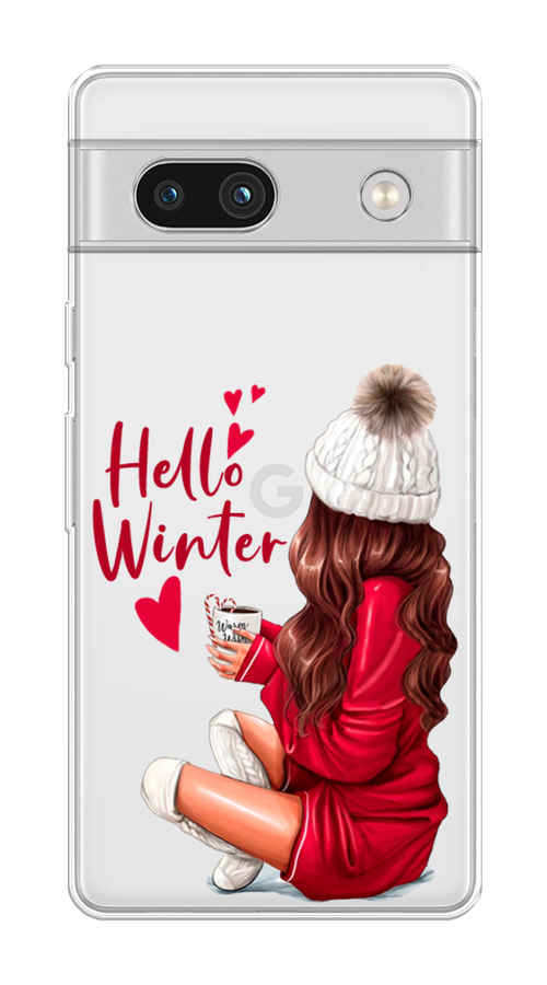 

Чехол на Google Pixel 7A "Hello winter", Красный;белый;коричневый, 271450-5