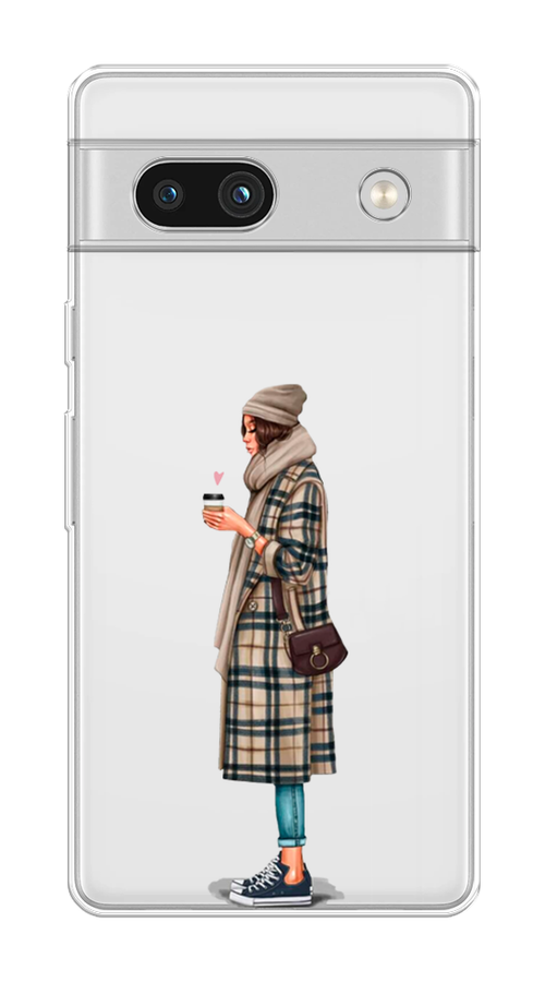 

Чехол на Google Pixel 7A "Утренний кофе", Коричневый;бежевый, 271450-6
