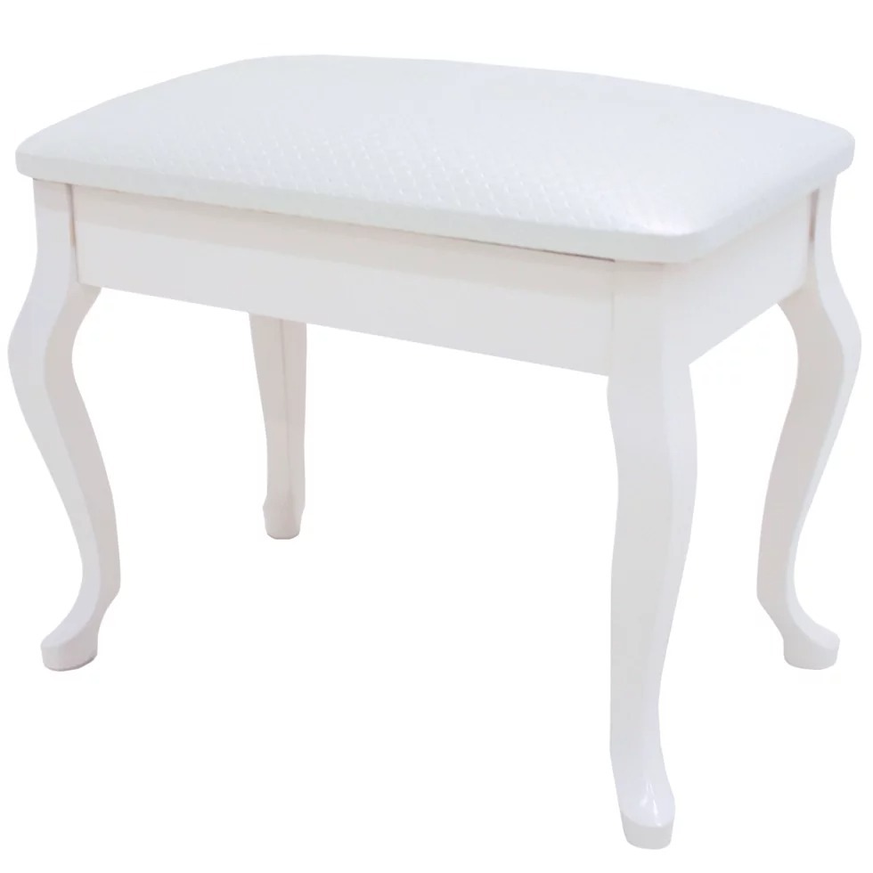 фото Банкетка мебелик азалия с ящиком белый, ткань экокожа белый