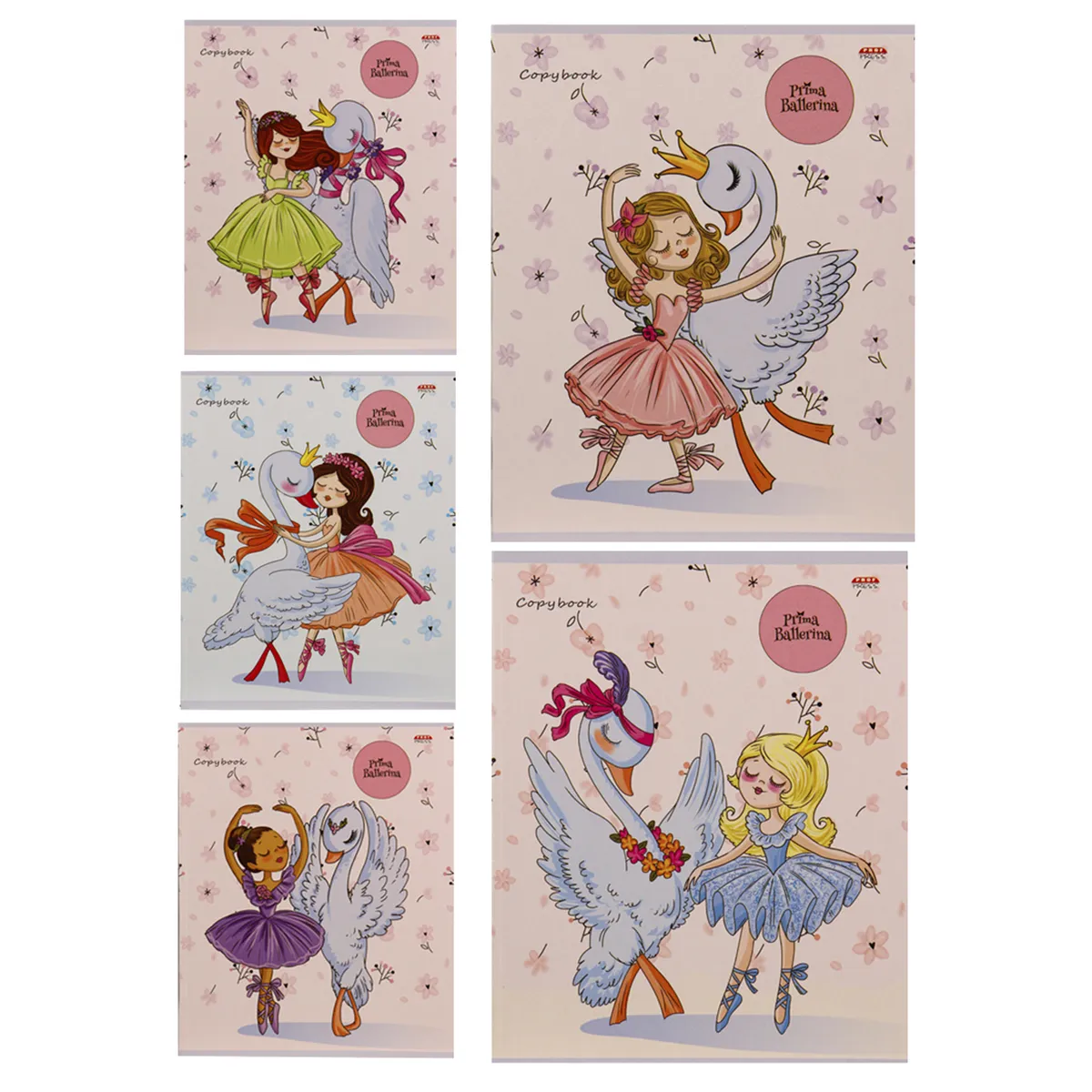 

Тетрадь общая ProfPress 48Л-7990 Балерина и лебедь-2, клетка, твин-лак, 48 листов 5 штук, 48Л-7990