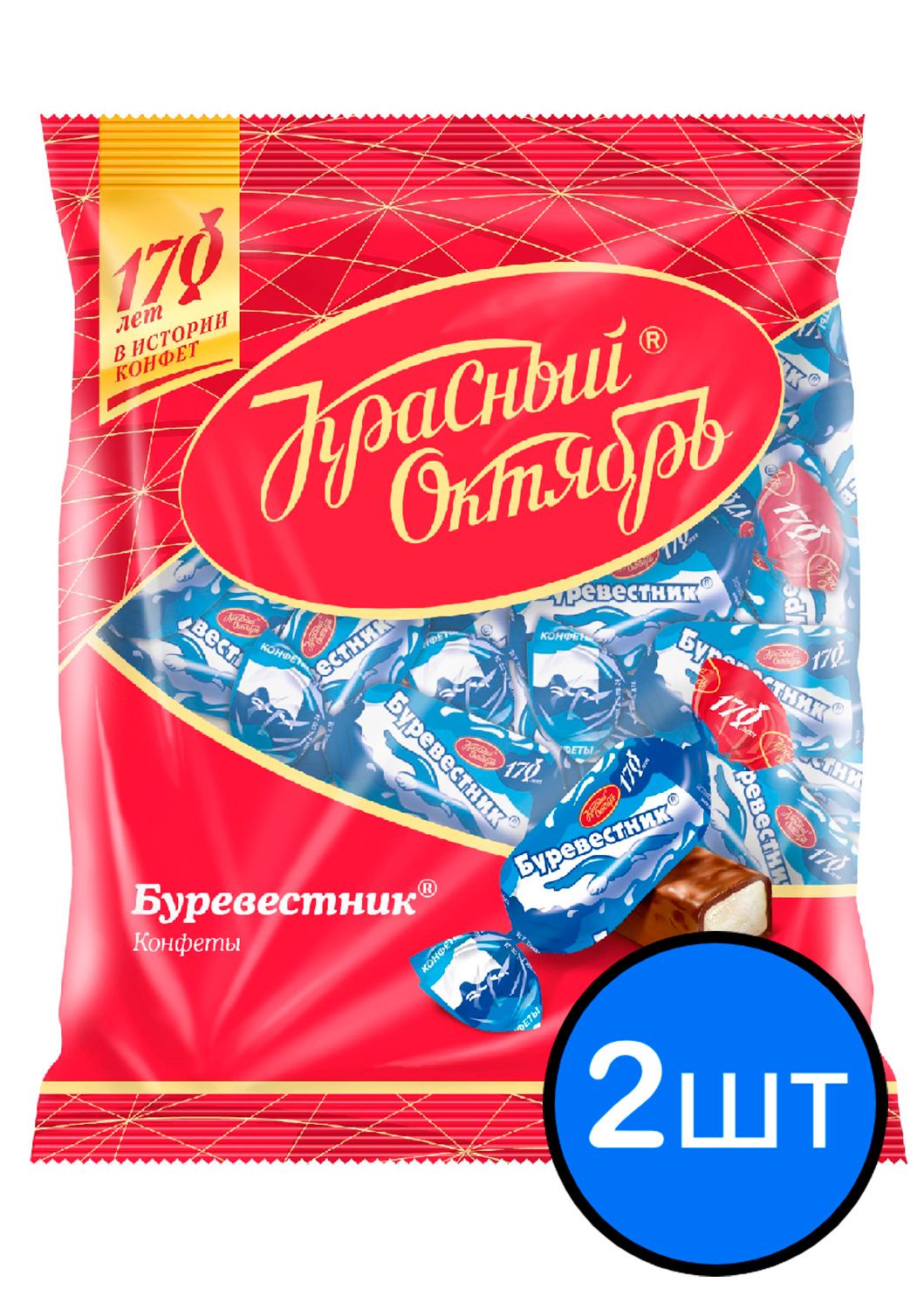 

Конфеты Буревестник, Красный Октябрь, 250г х 2шт