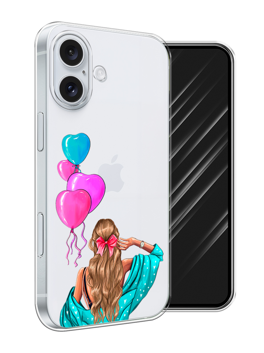 

Чехол Awog на Apple iPhone 16 Plus "День Рождения", Голубой;розовый;бежевый, 16150-1