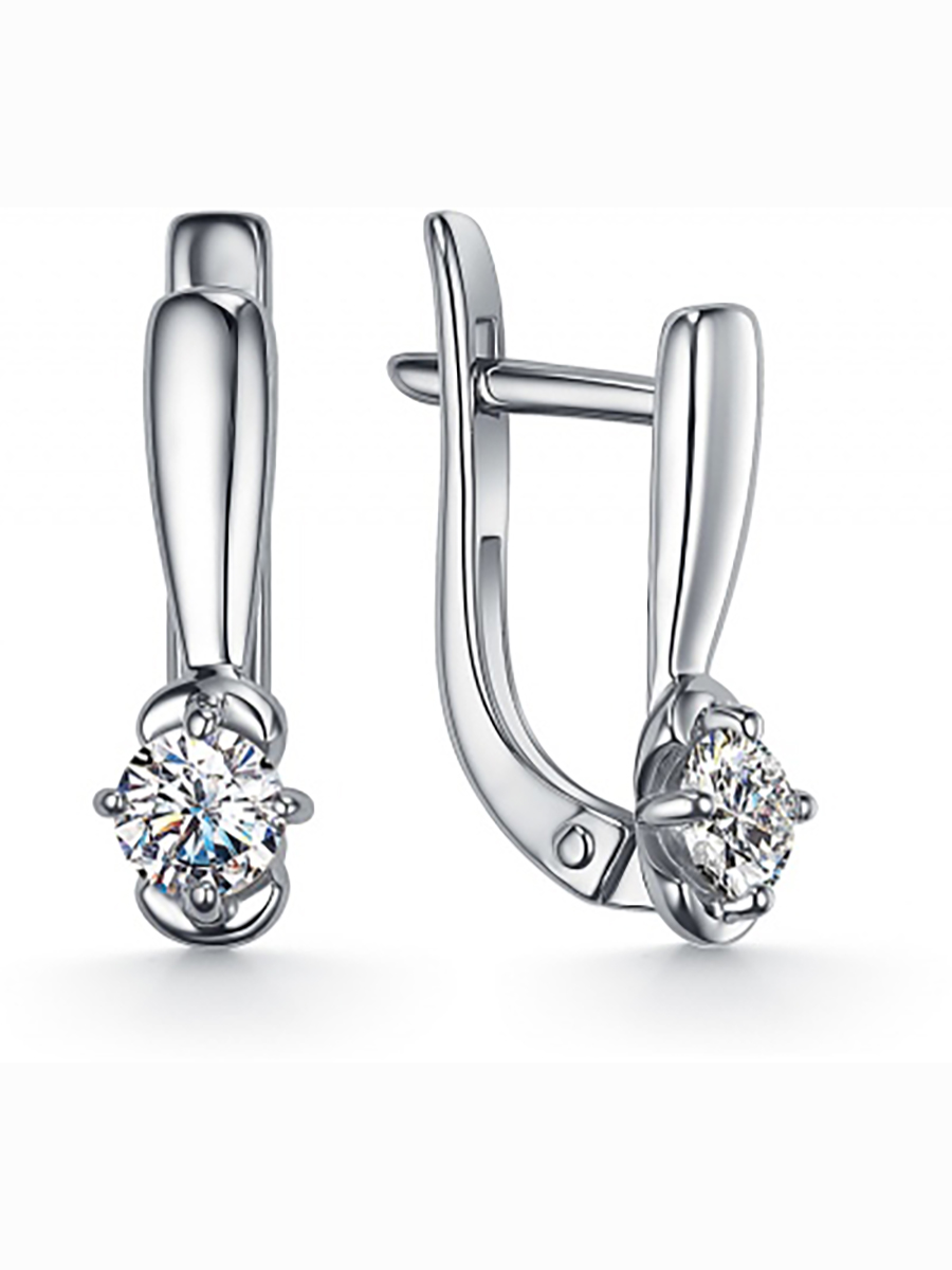 

Серьги с 2 фианитами из серебра Вероника С630-902, С630-902