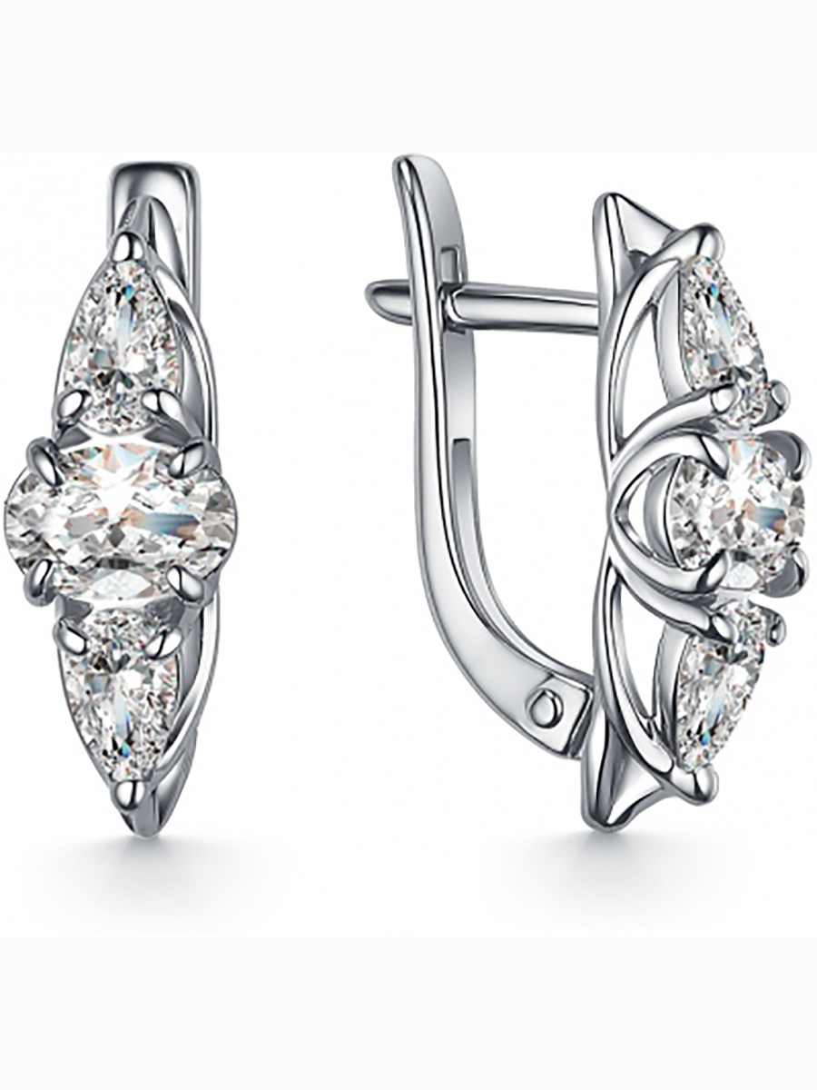 

Серьги с 6 фианитами из серебра Вероника С630-639, С630-639