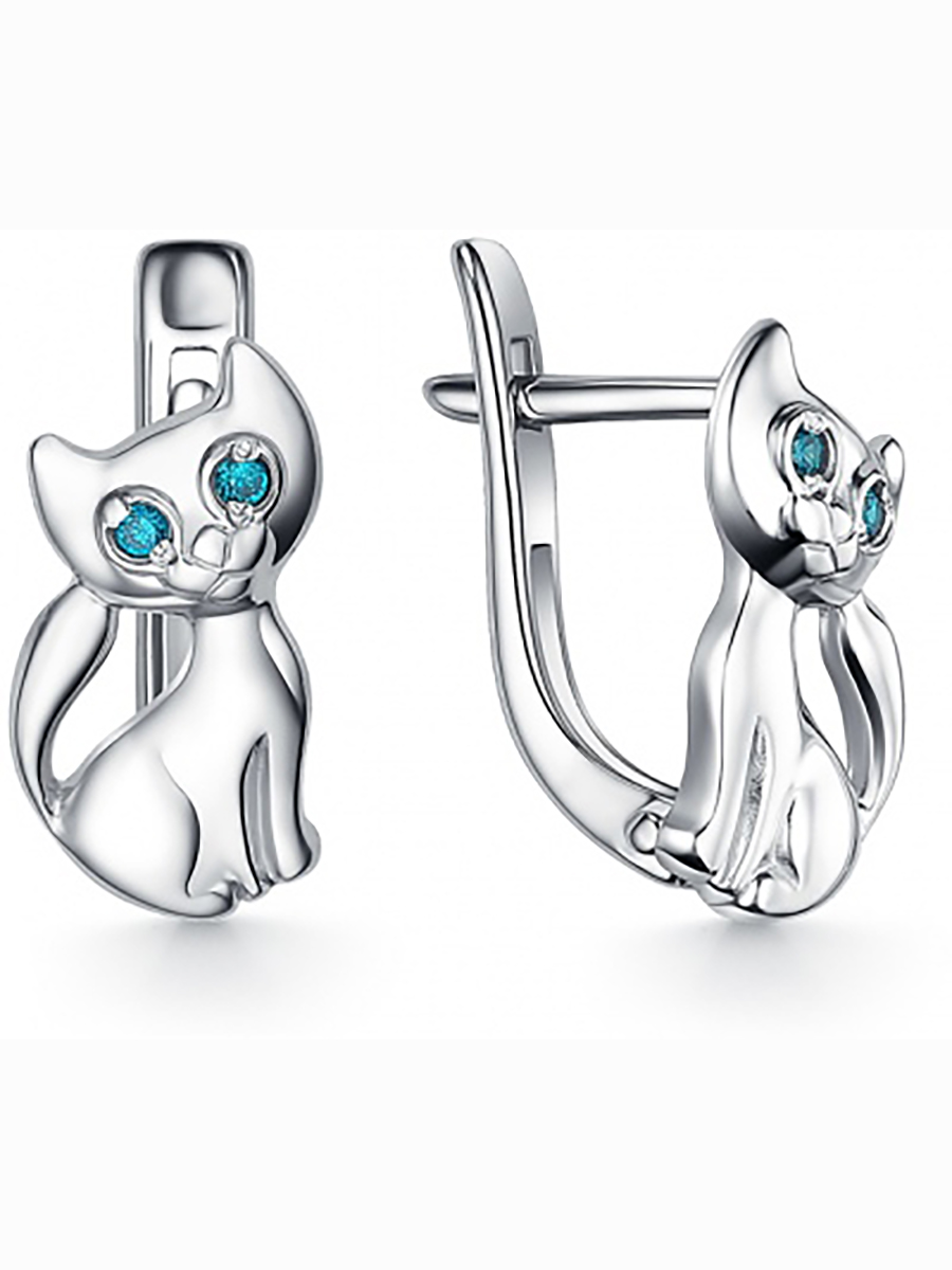

Серьги Котята с 4 фианитами из серебра Вероника С630-542Гл, С630-542Гл