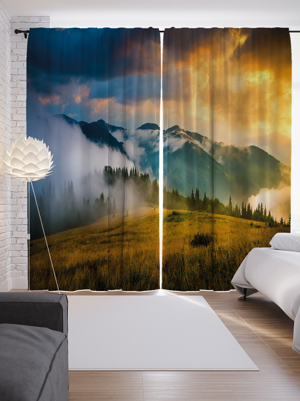 

Шторы JoyArty с фотопечатью "Бушующая природа" из сатена, 290х265 см, Бушующая природа