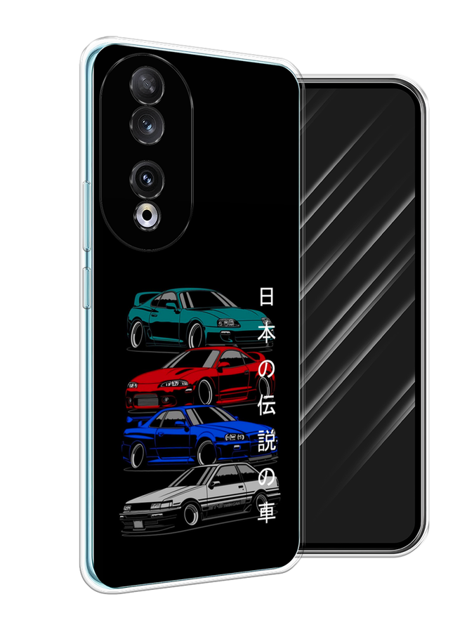 

Чехол Awog на Honor 90 "JDM Legend cars", Зеленый;красный;синий