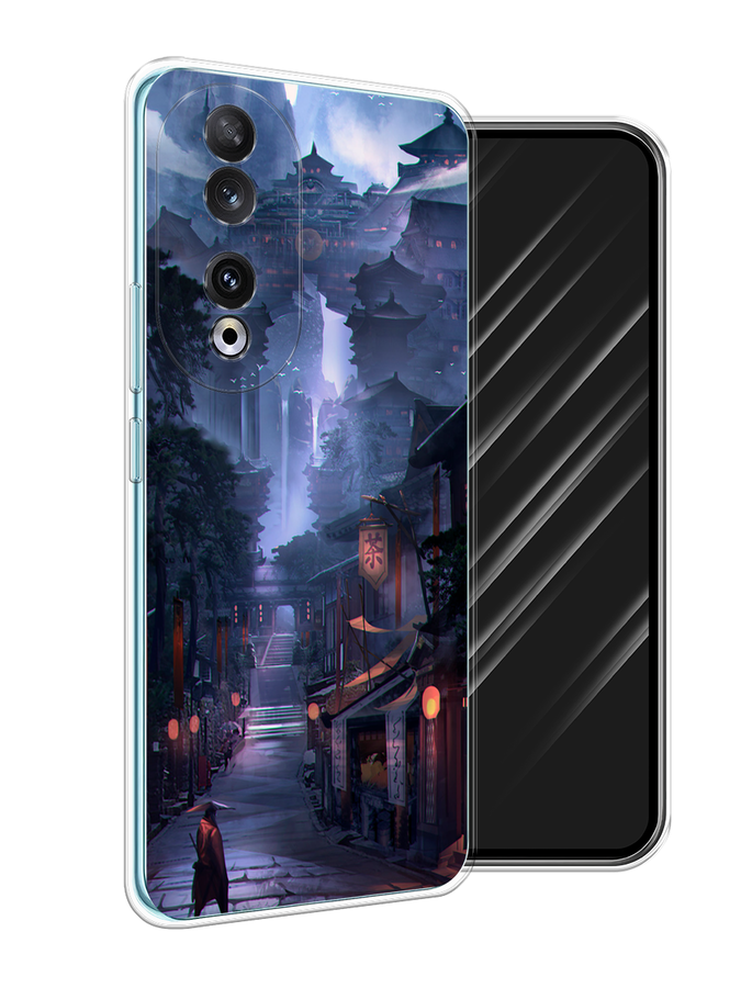 

Чехол Awog на Honor 90 "Одинокий самурай", Синий;черный;коричневый