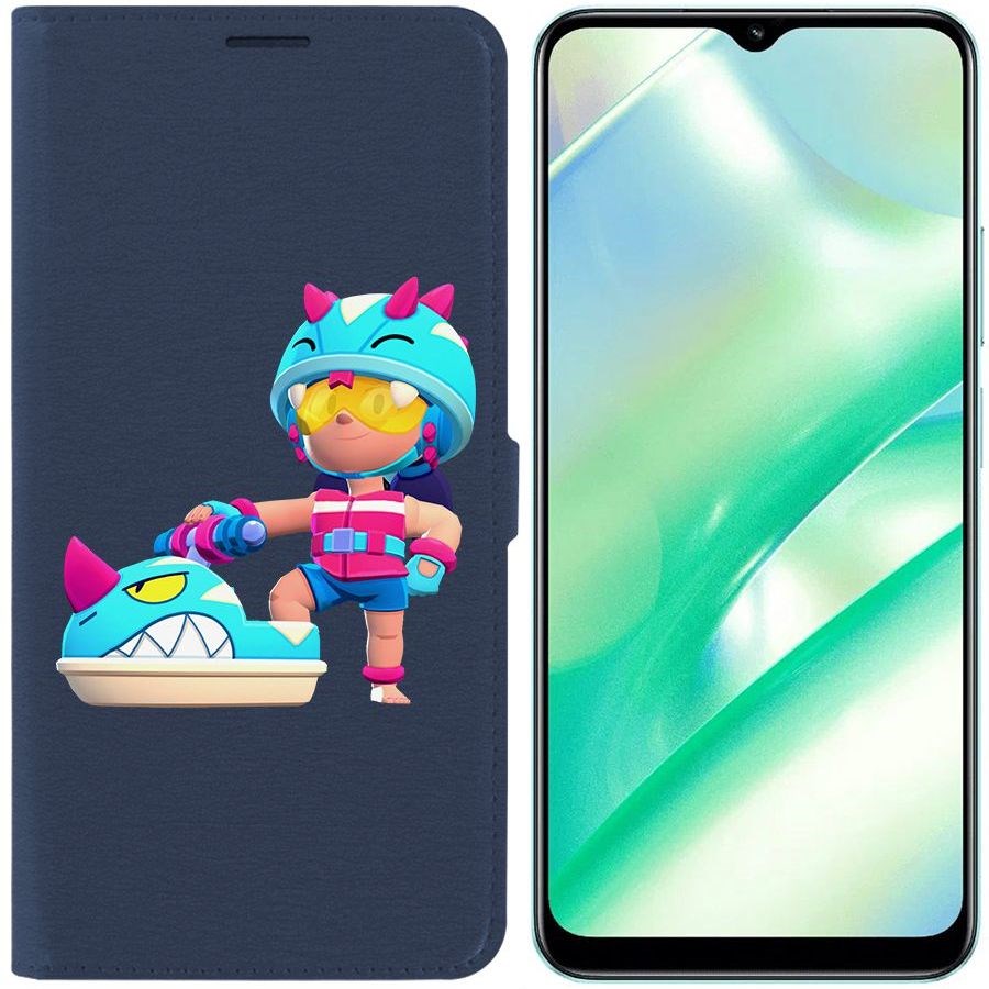 

Чехол-книжка Eco Book для Realme C33 Brawl Stars-Аквабайкер Джеки