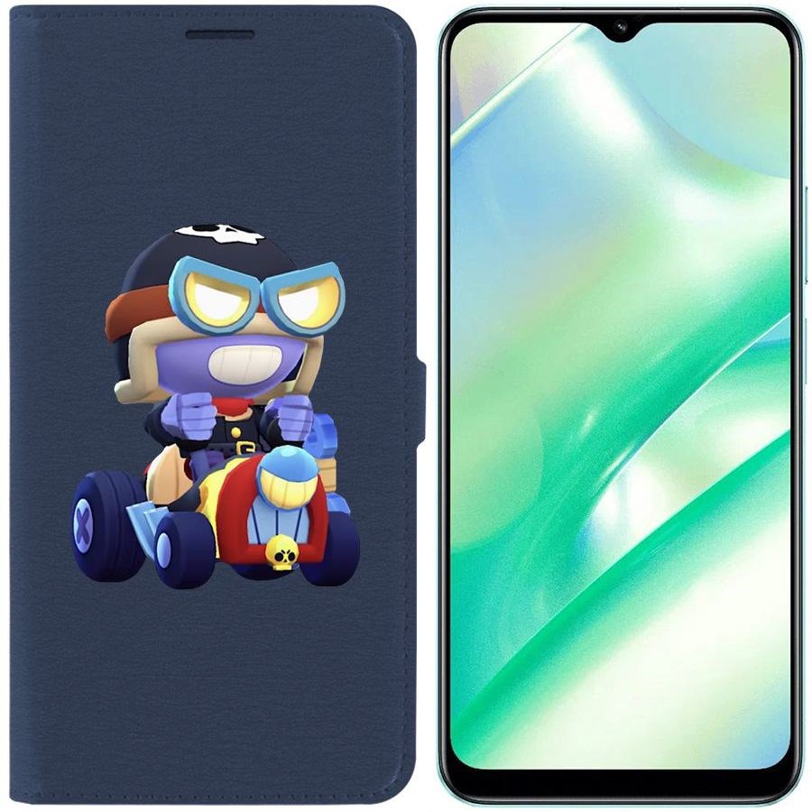 

Чехол-книжка Eco Book для Realme C33 Brawl Stars-Безумный Карл