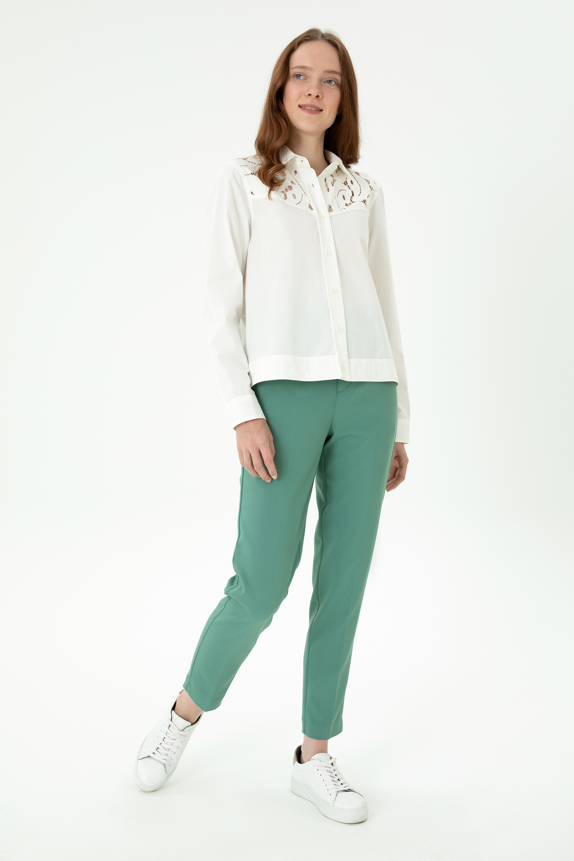 Брюки женские US POLO Assn G082SZ0780NAFRI бирюзовые 34 4096₽