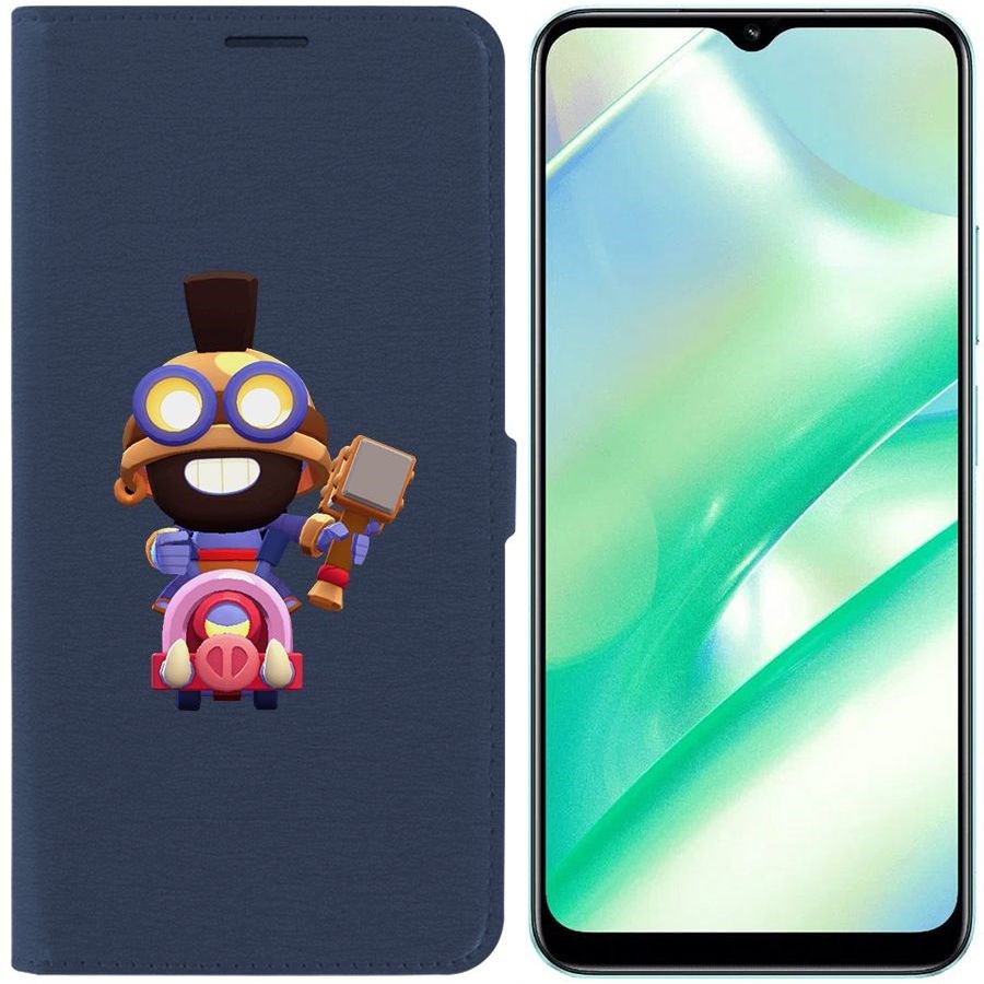 

Чехол-книжка Eco Book для Realme C33 Brawl Stars-Карл Всадник на кабане