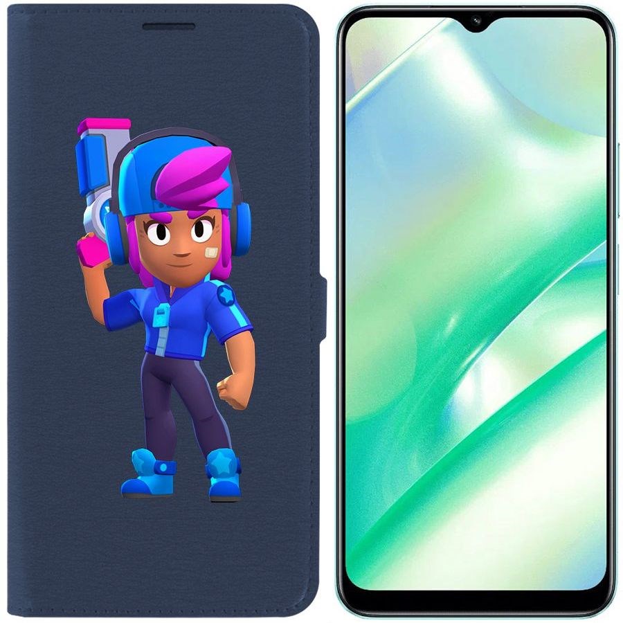 

Чехол-книжка Eco Book для Realme C33 Brawl Stars-Звёздная Шелли