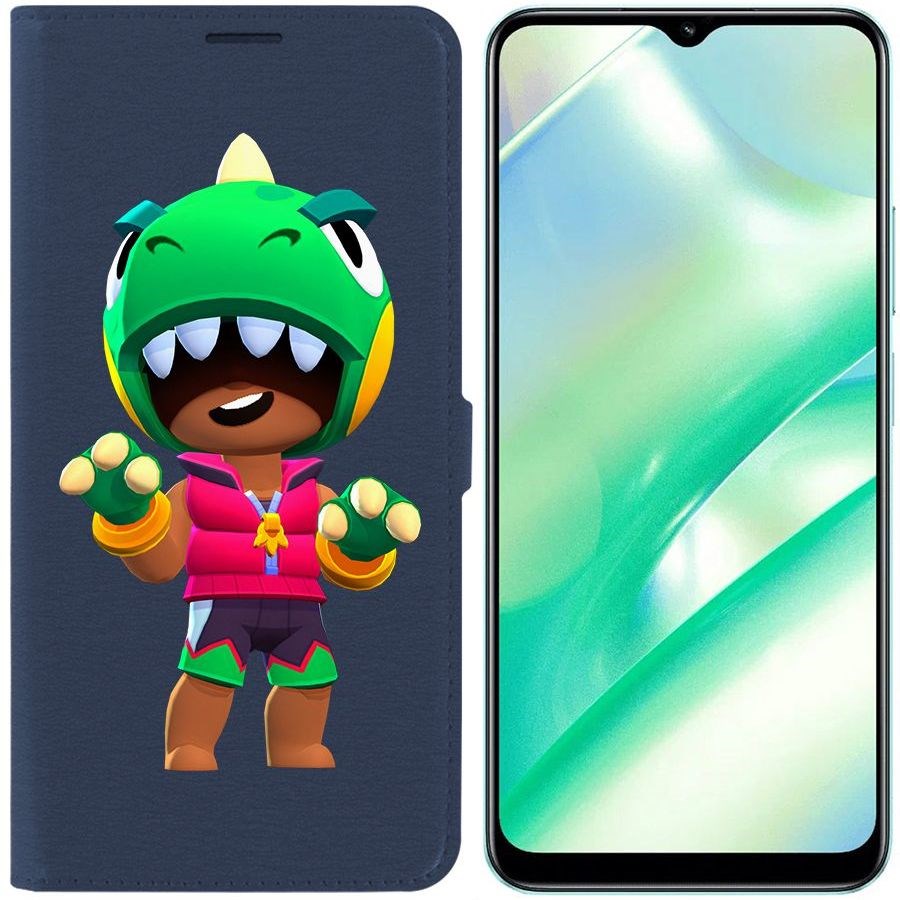 

Чехол-книжка Eco Book для Realme C33 Brawl Stars-Дино Леон