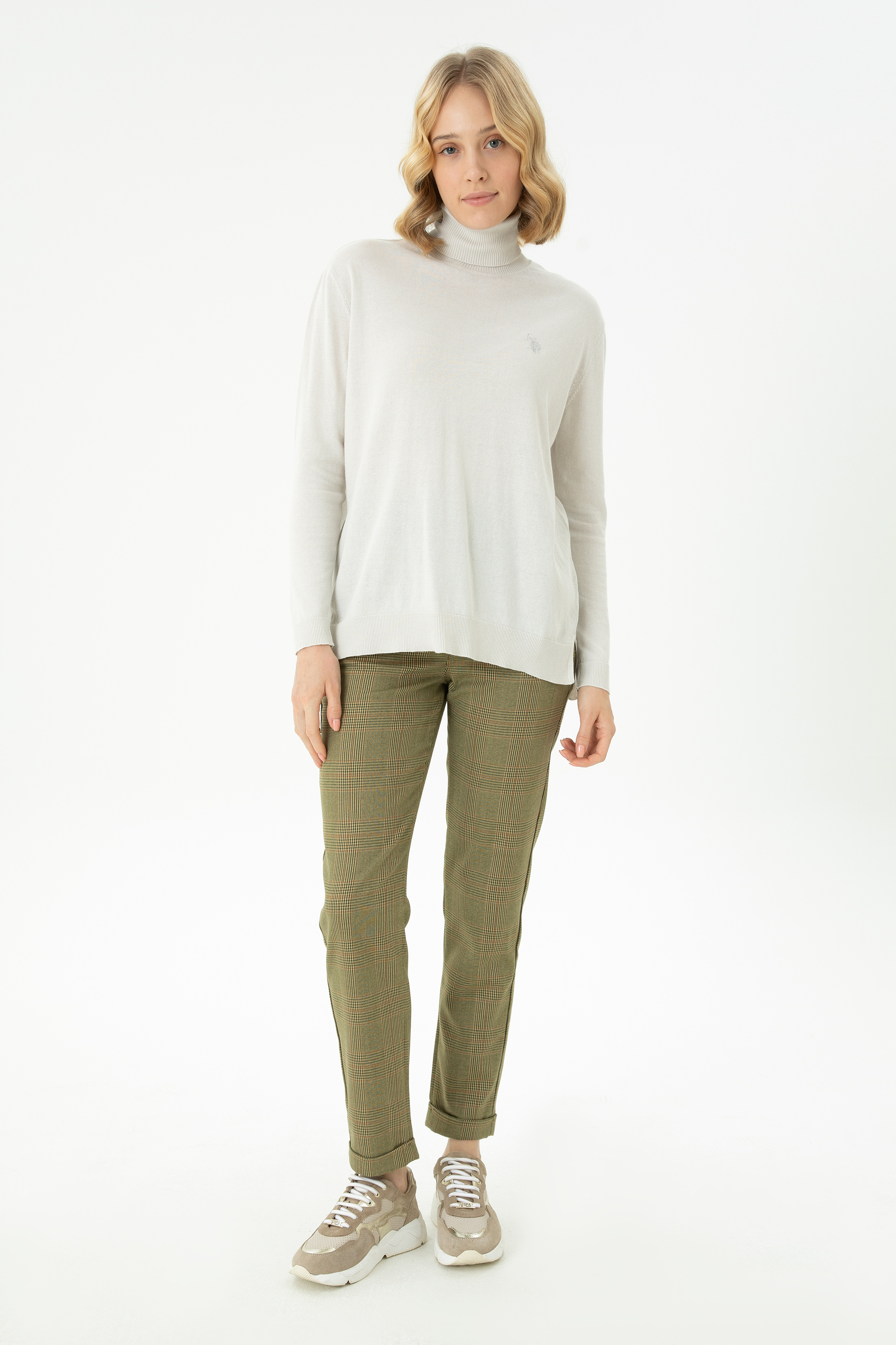 Брюки женские US POLO Assn G082SZ0780MAREH хаки 32 4096₽