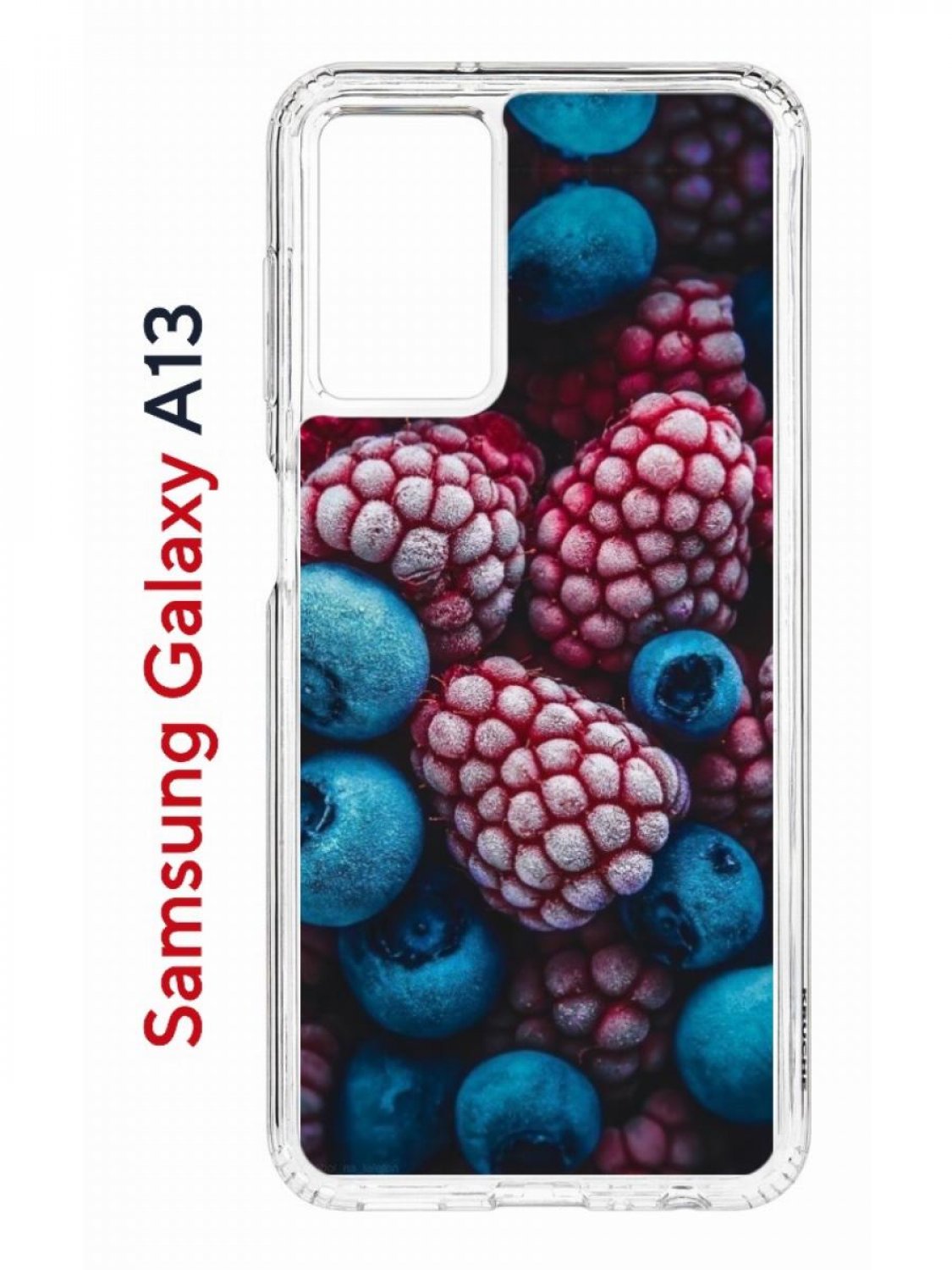 фото Чехол на samsung a13 kruche print fresh berries, противоударный бампер, с защитой камеры кruче