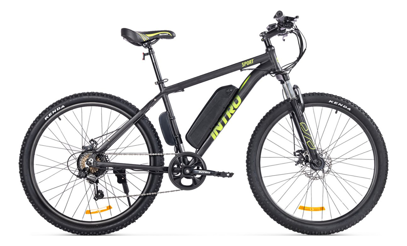 Электровелосипед Intro Sport 2024, Черно-зеленый
