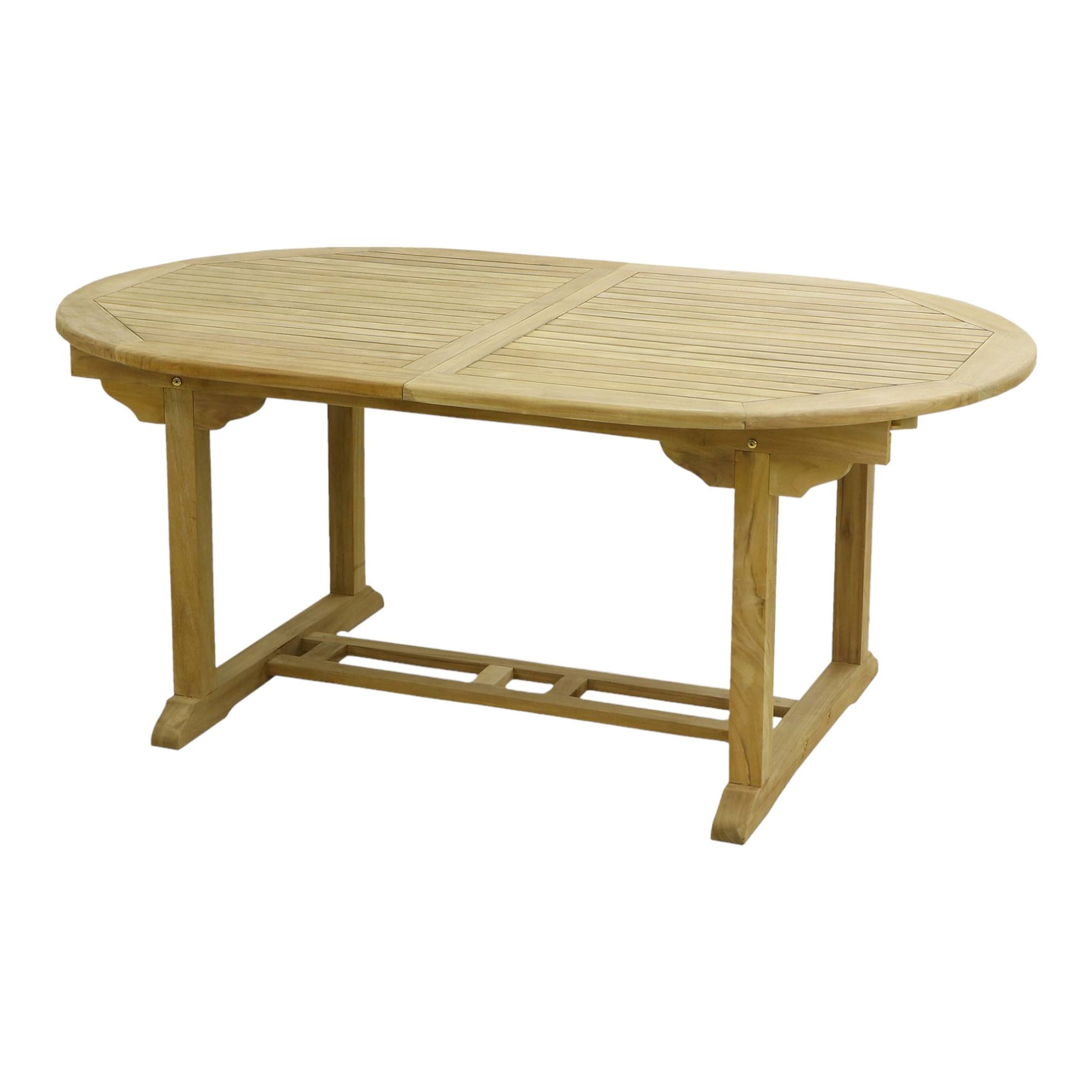 Стол-трансформер обеденный овальный Jepara Classic коричневый 240 х 110 см