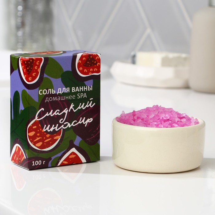 

Соль для ванны Beauty Fox Сладкий инжир, 100 г, 3шт., Розовый