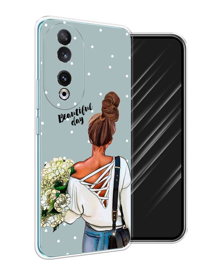 

Чехол Awog на Honor 90 "Beautiful day", Голубой;коричневый;бежевый
