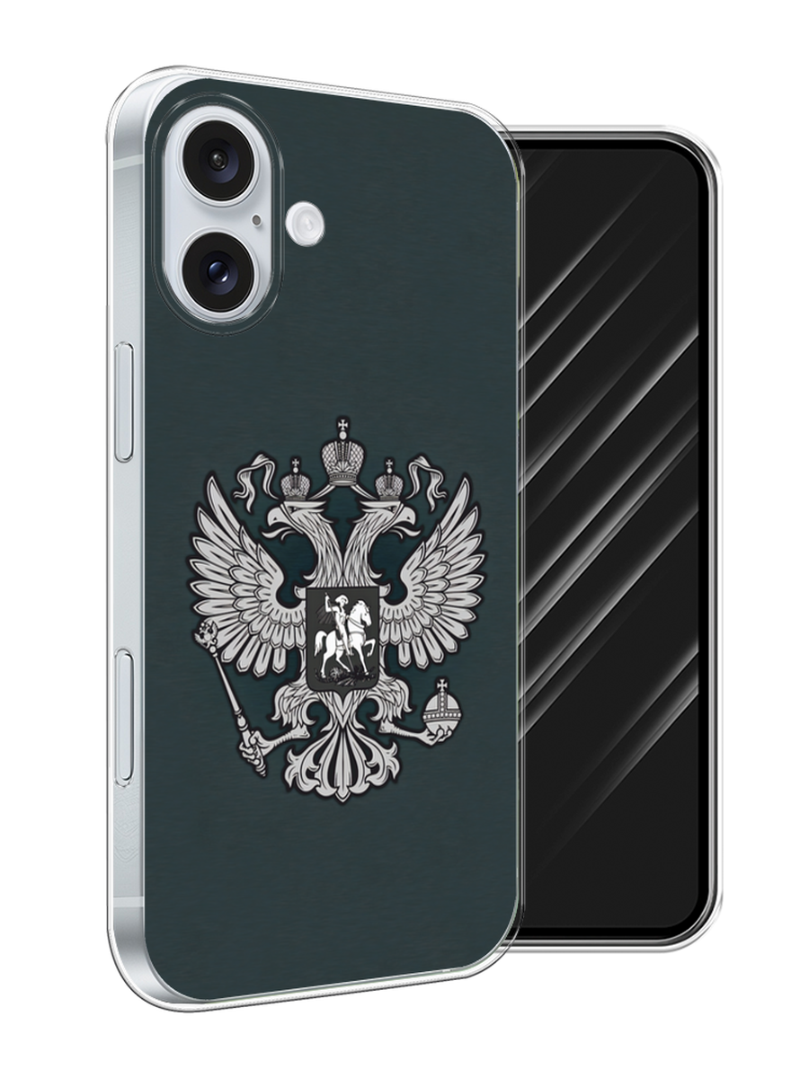 

Чехол Awog на Apple iPhone 16 Plus "Герб России серый", 16150-1