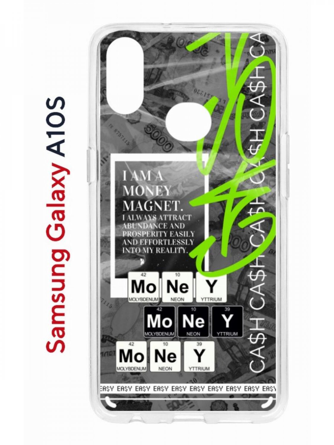 Чехол на Samsung Galaxy A10S с принтом Kruche Print Money Easy, противоударный бампер