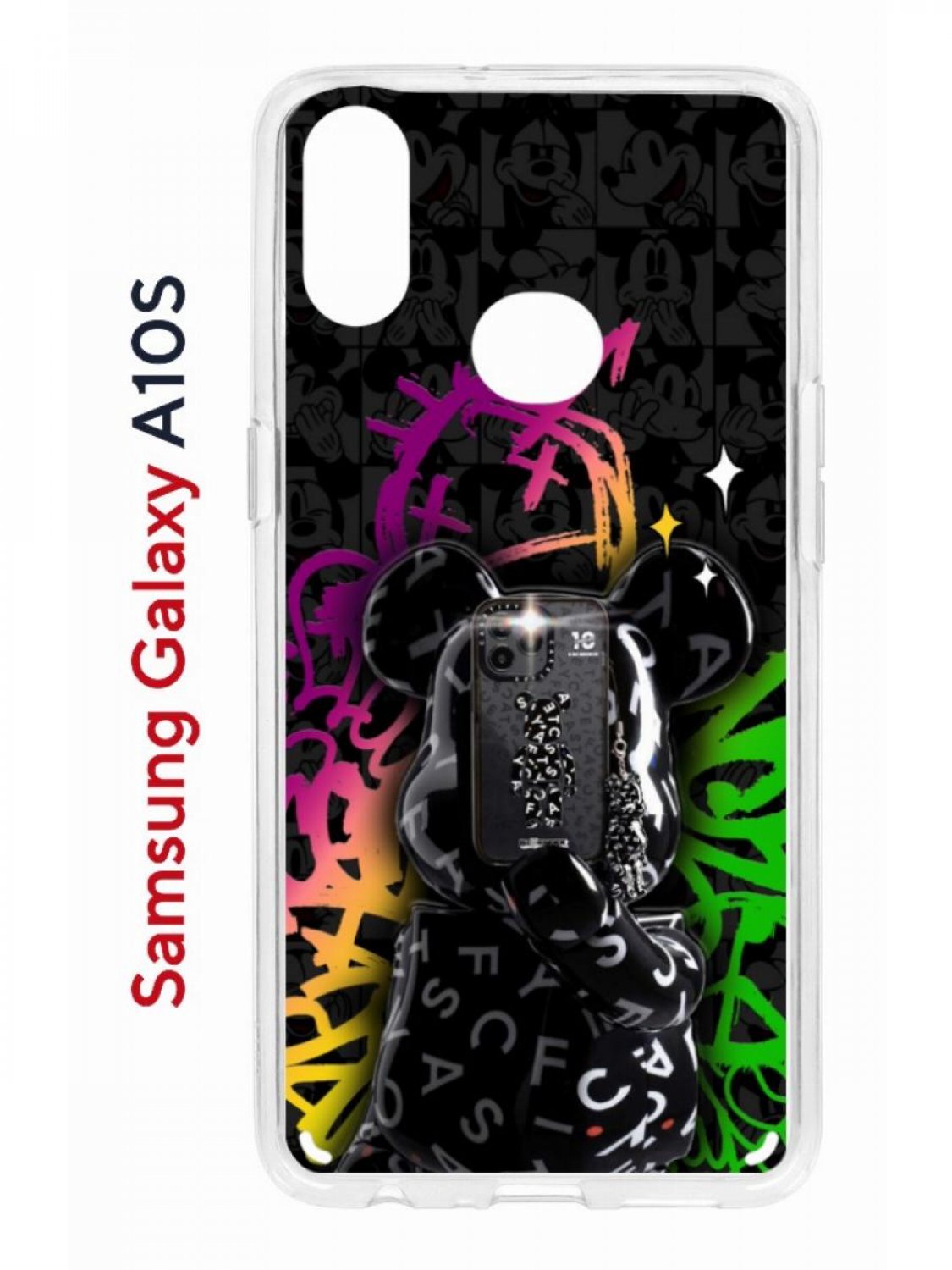 Чехол на Samsung Galaxy A10S с принтом Kruche Print Микки Маус, противоударный бампер