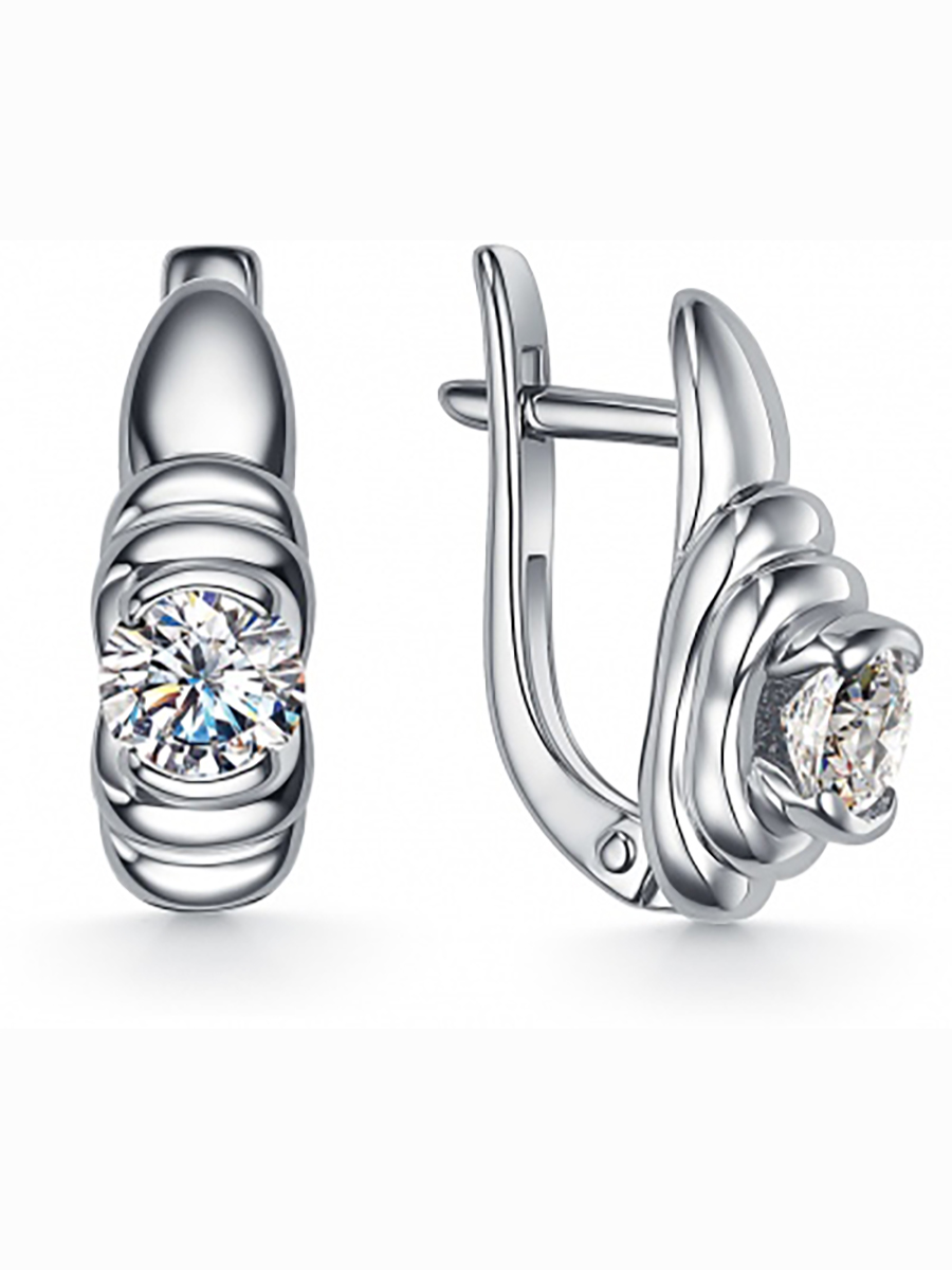 

Серьги с 2 фианитами из серебра Вероника С630-1199, С630-1199