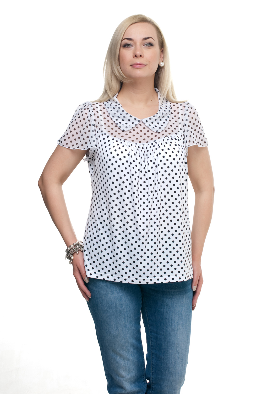

Блуза женская OLSI 1610014 белая ONE SIZE, 1610014