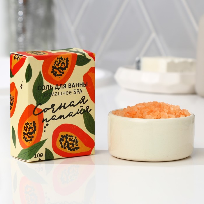 Соль для ванны Beauty Fox Сочная папайя, 100 г, 3шт.