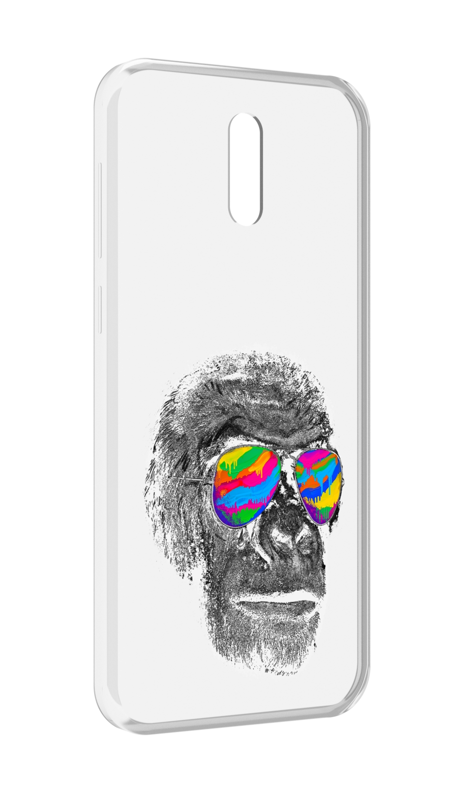 

Чехол MyPads крутая обезьяна в очках для Alcatel 3L (2019), Прозрачный, Tocco