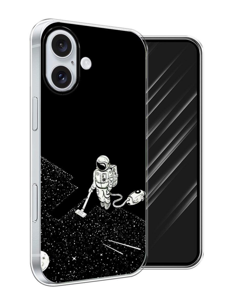

Чехол Awog на Apple iPhone 16 Plus "Космонавт с пылесосом", Белый, 16150-1