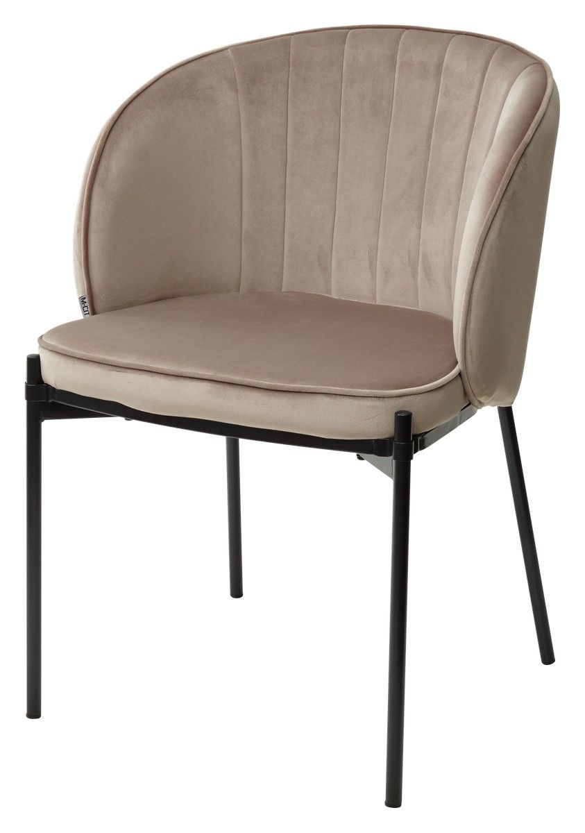 

Стул M-CITY DIANA 2 шт. велюр BLUVEL-40 BEIGE, черный каркас, DIANA (2 шт.) велюр