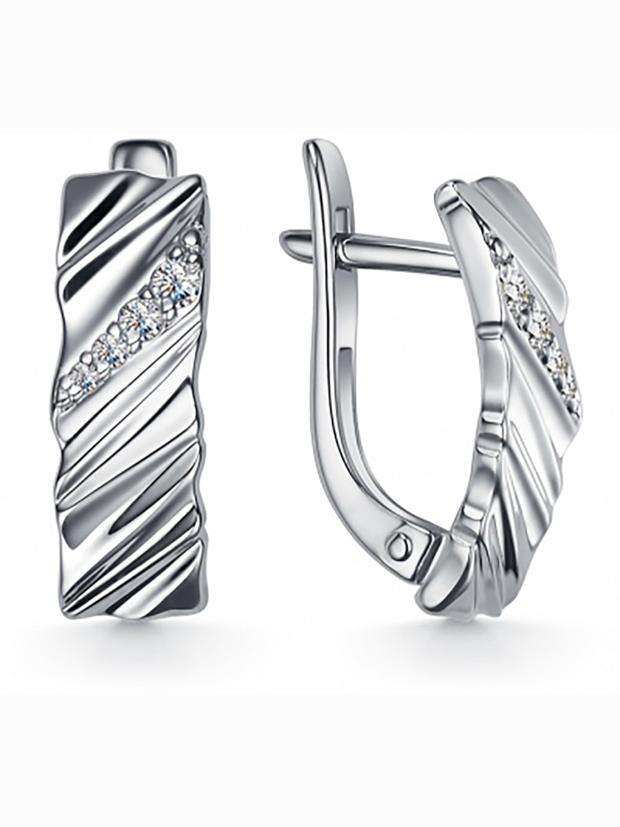 

Серьги с 8 фианитами из серебра Вероника С630-1095, С630-1095