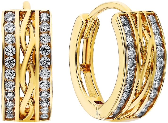 

Серьги женские из золота MOSTAR JEWELLERY SGH0485, фианит, SGH0485