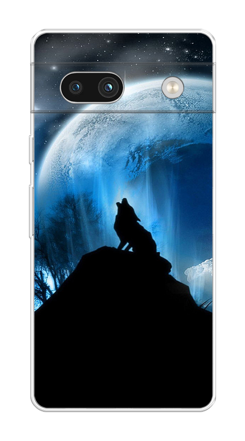 

Чехол на Google Pixel 7A "Волк 2", Синий;черный;белый, 271450-1