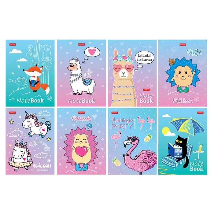 

Блокнот А6, 24 листа, на скрепке, "Милые создания", обложка мелованная бумага, глянцевая л