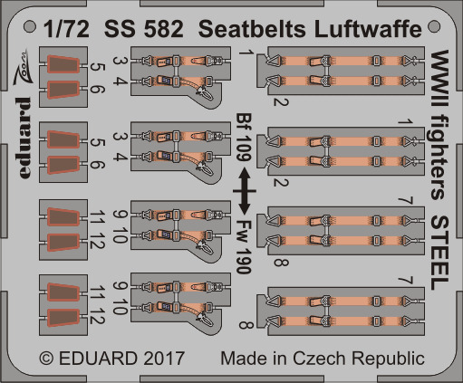 фото Фототравление eduard ремни luftwaffe wwii истребители сталь