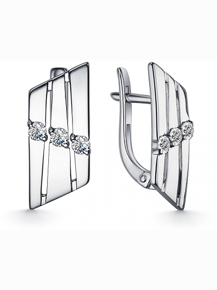 

Серьги с 6 фианитами из серебра Вероника С630-1059, С630-1059