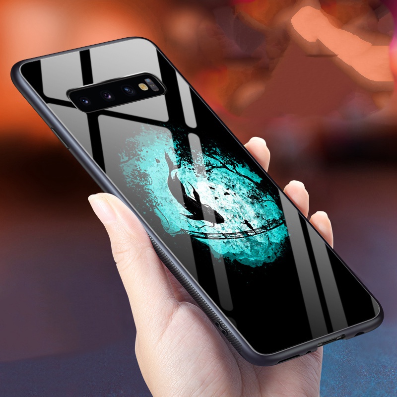 

Чехол MyPads для Samsung Galaxy S10 Plus SM-G975F с стеклом на крышку "Глубокий омут"