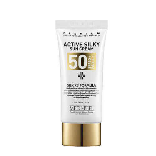 Солнцезащитный крем с пептидами Medi-Peel Active Silky Sun Cream SPF 50+ PA+++ 50 мл. illustrious day cream spf50