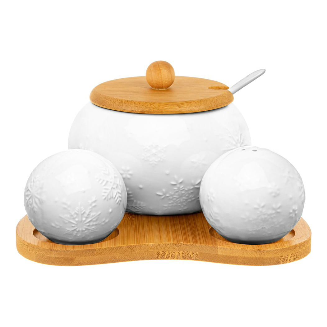 

Столовый набор Elan Gallery Снежинки 4 предмета