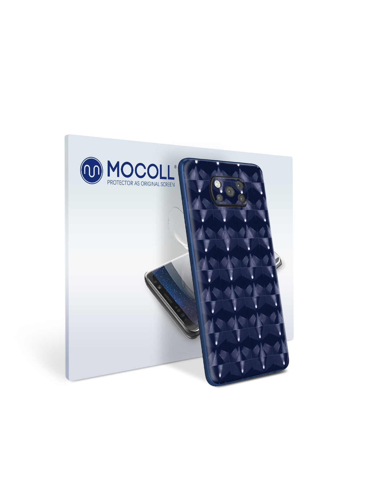 

Пленка защитная MOCOLL для задней панели Xiaomi Poco C3 Кошачий глаз Синий