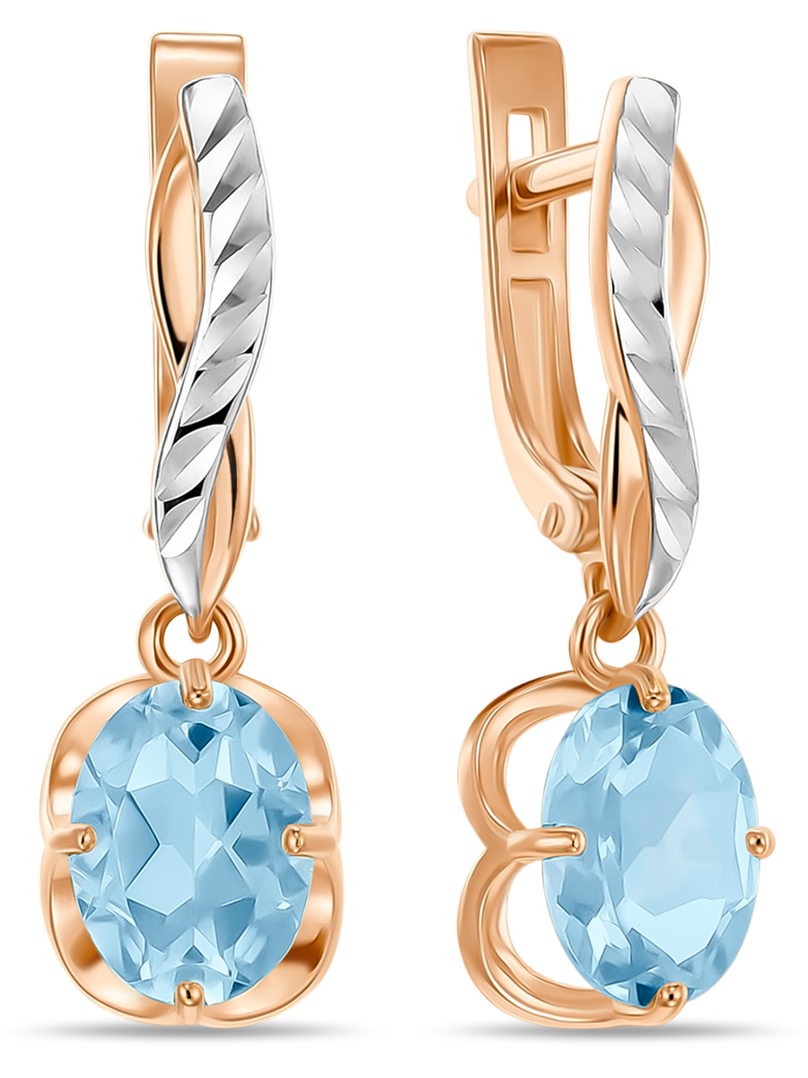 

Серьги из золота MIUZ Diamonds (Московский ювелирный завод) E2020-40292435-BT, топаз, E2020-40292435-BT