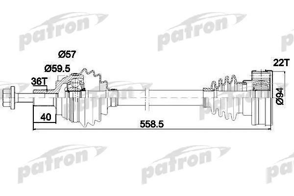 

Приводной вал PATRON PDS0410