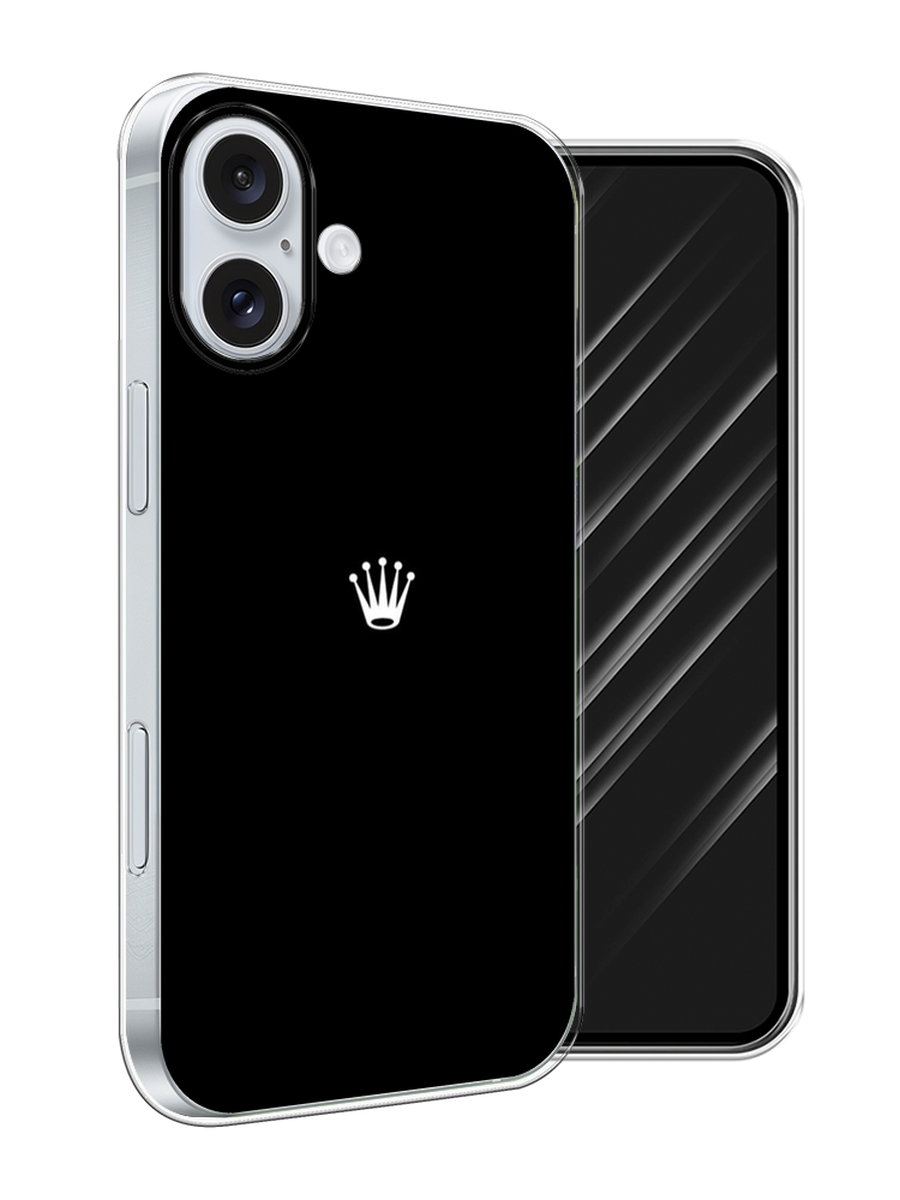 

Чехол Awog на Apple iPhone 16 Plus "Белая корона на черном фоне", Черный, 16150-1
